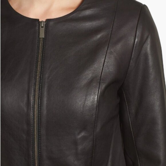 Emerson Rose Zip Front Leather Jacket - Picture 3 of 4